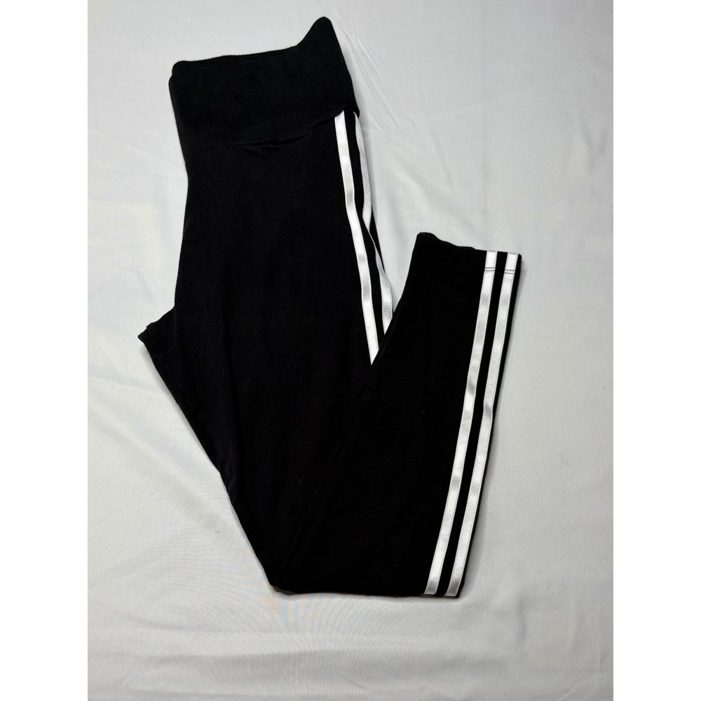 Adidas Originals Women 3-Stripes Leggings Black White Tights Size M NWT - Picture 1 of 5